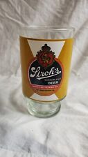 Large Vintage Stroh's Bohemian Style Beer Fire Brewed Collectable Glass 32 Oz picture