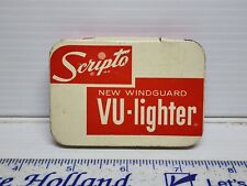 Vintage Scripto Vu Lighter Advertising Tin Great Shape Empty no lighter/insert picture