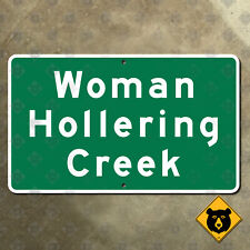 Woman Hollering Creek Texas highway marker guide road sign 1990s I-10 15x9 picture