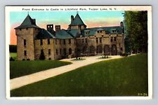 Tupper Lake NY-New York, Entrance to Castle in Litchfield Park Vintage Postcard picture