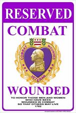 Combat Wounded Reserved Parking Sign picture