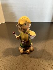Vintage Christmas Angel Playing Drum Polymer Figurine Made In Italy 3.5” picture