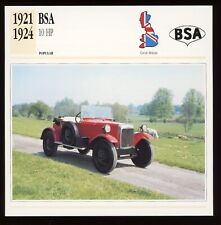 1921 - 1924  BSA  10 HP  Classic Cars Card picture