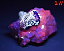96 g Lazurite Inclusion, Fluorescent Afghanite Crystal W/Pyrite On Calcite Matix picture