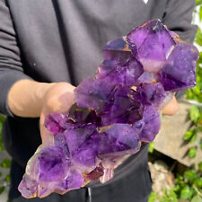3.9lb Natural Amethyst Geode Cluster Quartz CRYSTAL Uruguay Cathedral picture