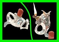 Stunning Antique Art Deco Figural Koi Goldfish MEB Table Lighter - Silver Plated picture