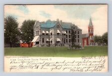 Fremont OH-Ohio, Court House Square, Church, Antique Vintage c1907 Postcard picture