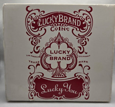 Vintage Lucky Brand Poker Set Unused Unopened Card Packs With Chips Complete picture