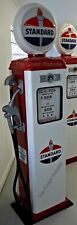 NEW STANDARD REPLICA GAS PUMP - ANTIQUE REPRODUCTION (WHITE & RED) - * picture
