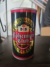 BOHEMIAN CLUB - 12 oz FLAT TOP STEEL BEER CAN  - VINTAGE picture