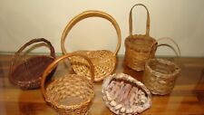 Basket Lot Woven Lot Various Kinds Small Vintage SIx picture