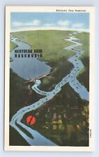 Aerial Map Kentucky Dam Reservoir Tennessee Ohio River Postcard TVA VTG KY picture