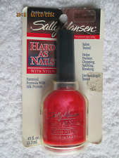 Sally Hansen Electric Red Frost Hard as Nails Nylon Silk Protein USA New Packet picture
