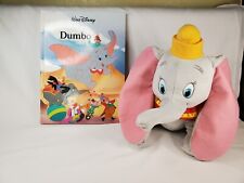 Walt Disney Dumbo Vintage Hardback Book And Dumbo Plush Lot picture