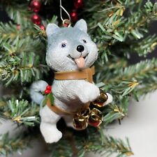 Vintage Carlton Cards Jingle Pup Husky Dog Christmas Ornament picture