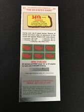 Kansas     SV Instant NH Lottery Ticket,  issued in 1977 no cash value picture