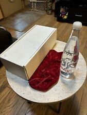 1998 Evian Collectible Glass Water Bottle Unopened Rare Limited Edition W/Bag picture