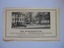 ORIGINAL BROCHURE: 1920's / 1930s  HOTEL THE MARLBOROUGH HENDERSONVILLE, NC. picture