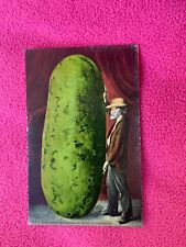 vintage POSTCARD giant THIS IS HOW GROW IN CALIFORNIA exaggerated WATERMELON picture