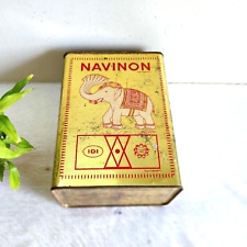 Vintage Elephant Graphics Navinon IDI Ltd Advertising Tin Box Collectible T188 picture