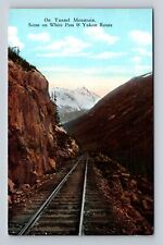Tunnel Mountain AK-Alaska, White Pass, Yukon Route, Souvenir Vintage Postcard picture