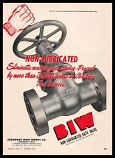 1952 Beaumont Iron Works Texas BIW Non-Lubricated Gate Valves Oil & Gas Print Ad picture