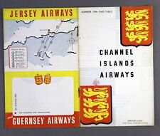 CHANNEL ISLANDS AIRWAYS AIRLINE TIMETABLE JULY 1946 - WAYFARER SEAT MAP  picture