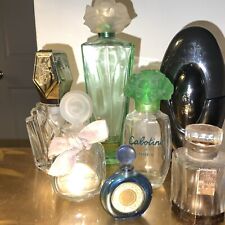 Lot of EMPTY Perfume Bottles; Various Sizes and Shapes Glass Unique Rare picture