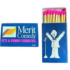 Vintage Box Matchbook Stick MERIT COMEDY  It's A Funny Country UNSTRUCK picture