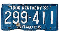 1955 KENTUCKY LICENSE PLATE Graves County KY RARE & HARD TO FIND YEAR picture