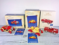 Hallmark Lot of 3 Kiddie Car Classics Ornament Mustang Speedster Timmy Racer picture