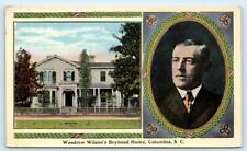COLUMBIA, SC South Carolina ~ PRESIDENT WOODROW WILSON'S Home c1910s  Postcard picture