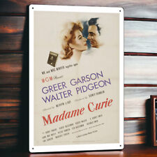 Madame Curie Metal Movie Poster Tin Sign Plaque Wall Decor Film 8