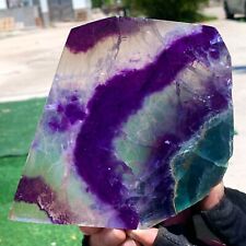 1.34LB Natural beautiful Rainbow Fluorite Crystal Rough stone specimens cure picture