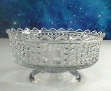 Antique Thousand Eye clear pressed glass compote Adams & Co. 1874 - 1891 picture
