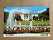 Postcard Washington DC White House Fountain Flowers Vintage PC picture