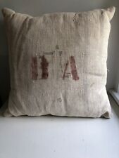 Authentic Italian Grain Sack Pillow, 18”x18” picture