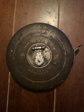 Vintage Justus Roe & Son's 100 ft Steel Wind-Up Tape Measure  picture