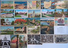 25 Antique Vtg 1940s Postcards Canada, RPPC Real Picture Paris France, US Lot 82 picture