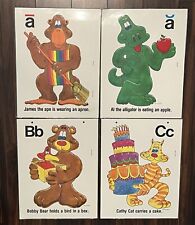 Vintage 1985 Troll Associates Classroom Alphabet Animal Posters Homeschool picture