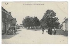 1920's Street View Centre-Val de Loire Vorly (Cher) French Church Square RPPC A4 picture
