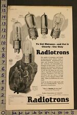 1923 DECOR RADIOTRONS RADIOLA CHICAGO BOY SCOUTS TUBE BATTERY BULB CUB AD SR44 picture