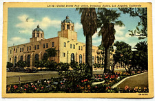 United States Post Office Terminal Annex Los Angeles California CA 1945 Postcard picture