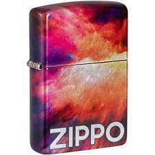 Zippo Windproof Lighter Tie Dye Design 540 Tumbled Chrome Finish Pocket 48982 picture