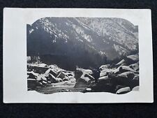 Antique Joseph Oregon OR Men On The River RPPC Photo Postcard picture
