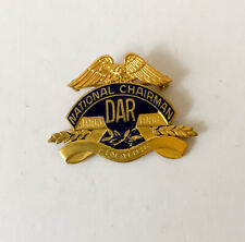 Vintage DAR National Chairman Eagle Pin 1983-1986 Gold Filled JE Caldwell 1.5” picture