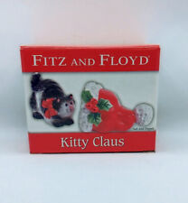 2006 Fitz and Floyd Kitty Claus Salt and Pepper Shakers picture
