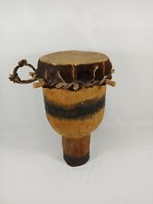 Vintage Handmade Wood & Rawhide Fur Drum Musical Instrument 15