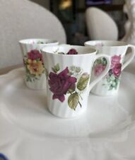 ROYAL VICTORIAN TEA CUP FINE BONE CHINA ROSES FLOWERS ENGLAND, Set Of 3 picture