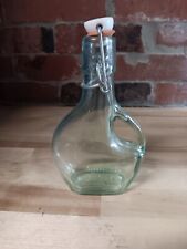 ~ Vintage Vetreria Etrusca Collectible Glass Bottle with Metal Clasp Stopper ~ picture
